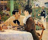 Edouard Manet Famous Paintings - Chez Le Pere Lathuile